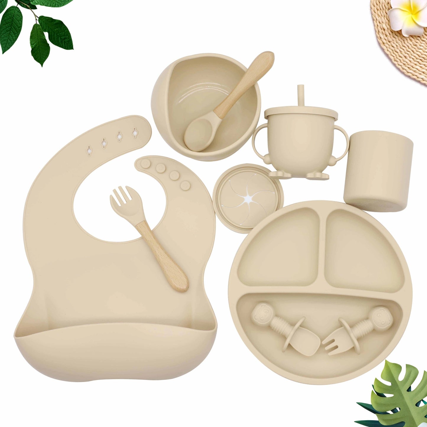Kit de Vaisselle en Silicone pour Bébé