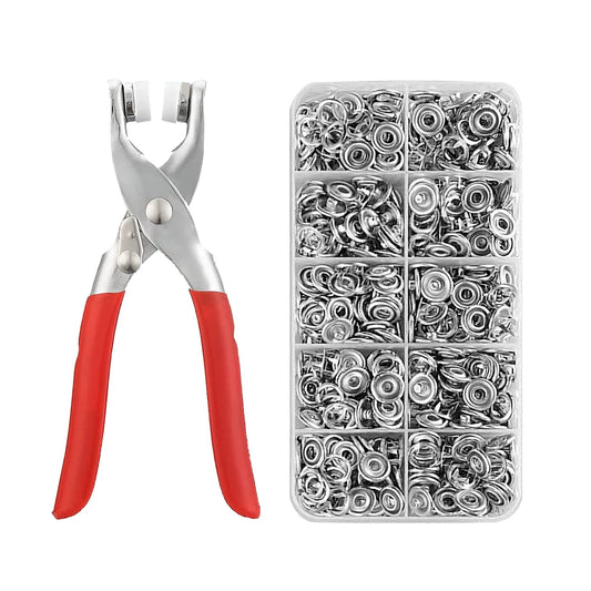 Kit Professionnel d’Œillets Métalliques avec Pince – 800 Pièces (200 Sets)